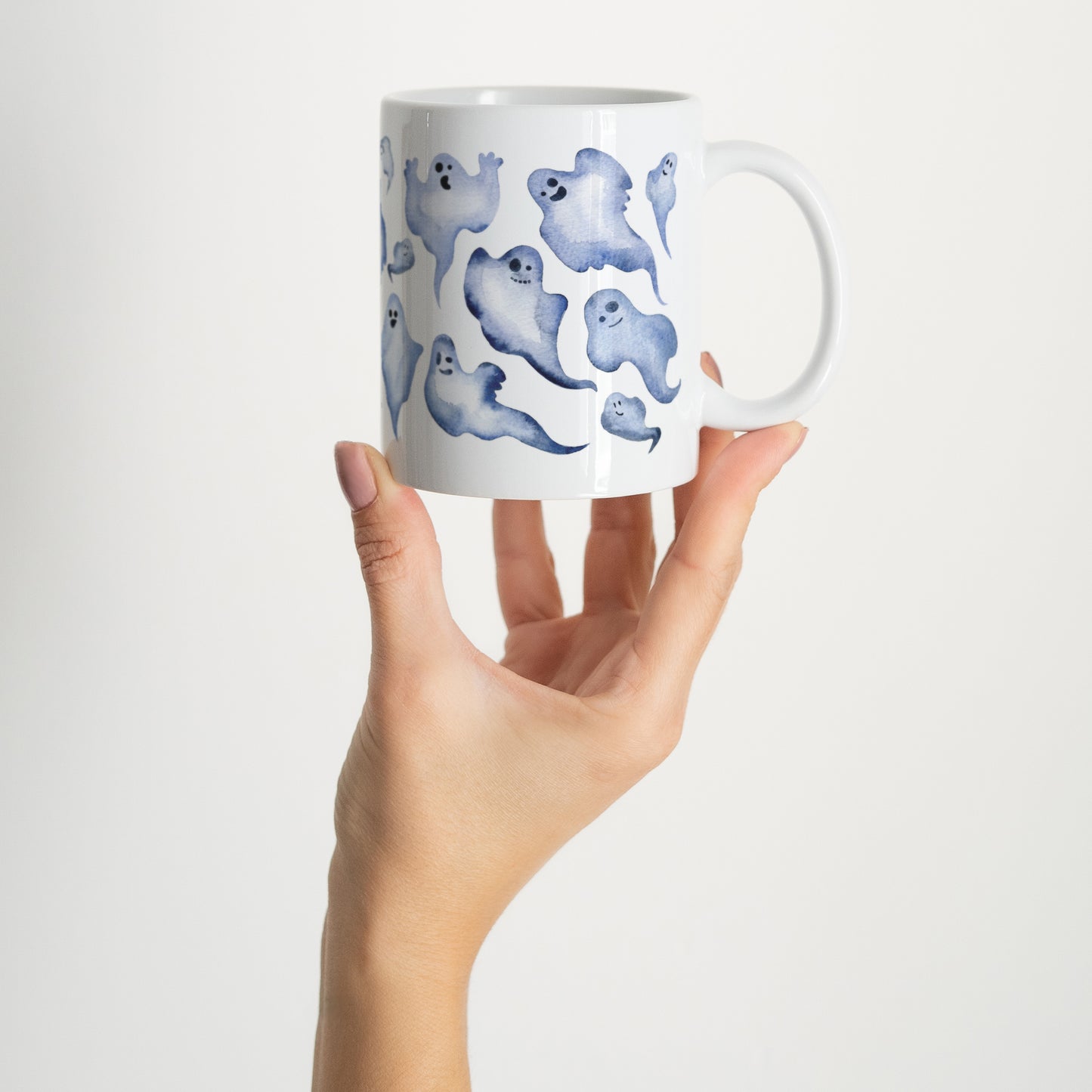 Tasse Objekte Weiß Blauer Geist foto N° 2