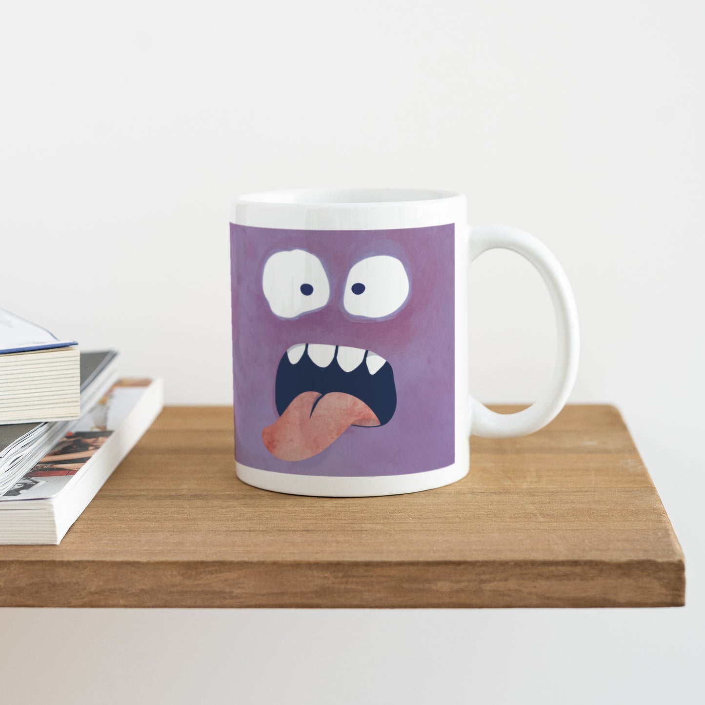 Tasse Objekte Weiß Lila Monster foto N° 4