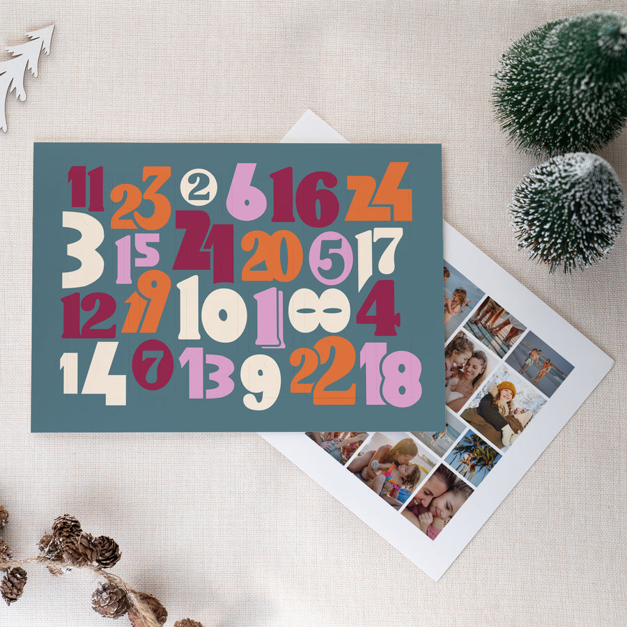 Adventskalender Weihnachten Landschaft Big numbers horizon foto