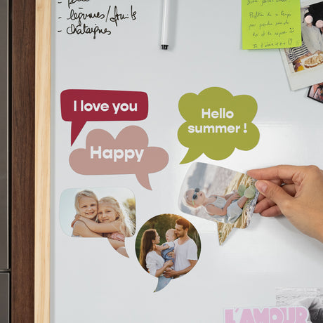 Fotoabzug Foto's Pack von 6 Blasenmagneten Speech bubbles