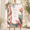 Begrüßungstafel Hochzeit Porträt 60 x 90 cm Tropische Liebe foto N° 1