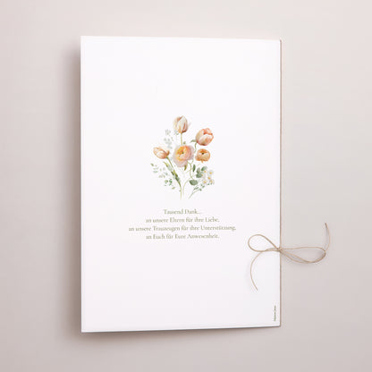 Kirchenheft Hochzeit Doppelflügel Romantische Blumen foto N° 3