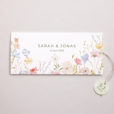 Blaue Hochzeitseinladung