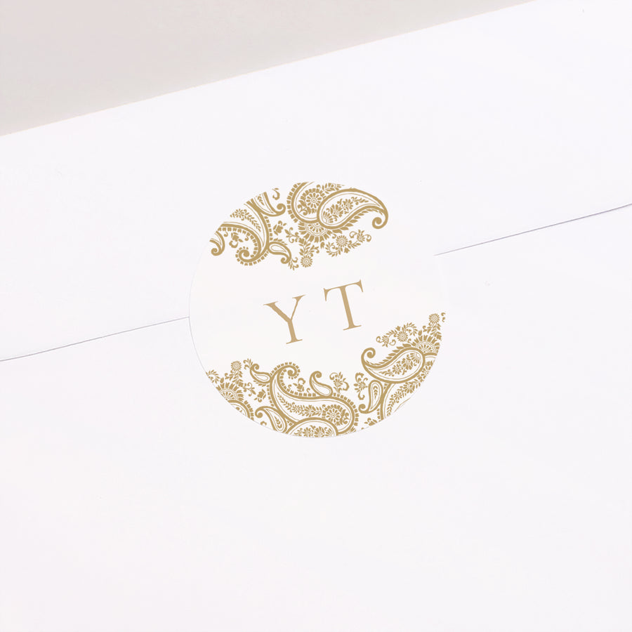Sticker Hochzeit Rund Idaya foto