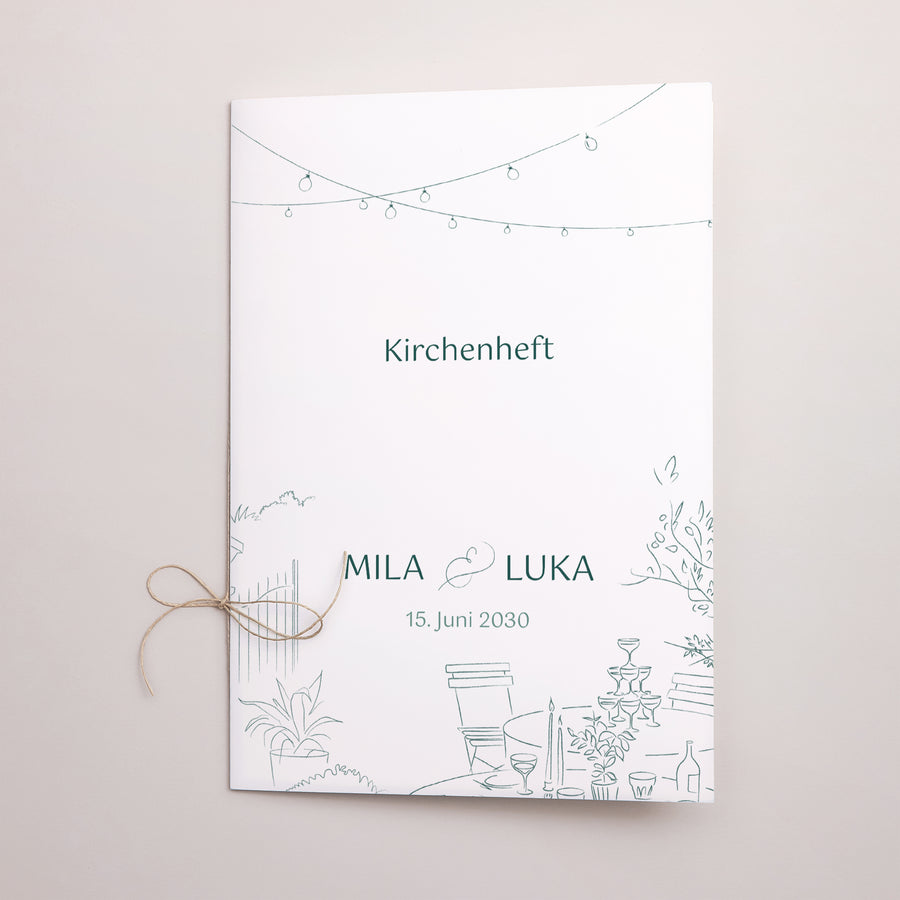 Kirchenheft Hochzeit Doppelflügel Das Gebiet der Aufklärung foto