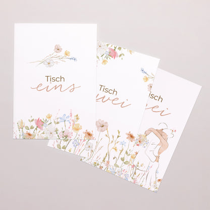 Tischnummern Hochzeit Rechteck Liebeselend foto N° 1