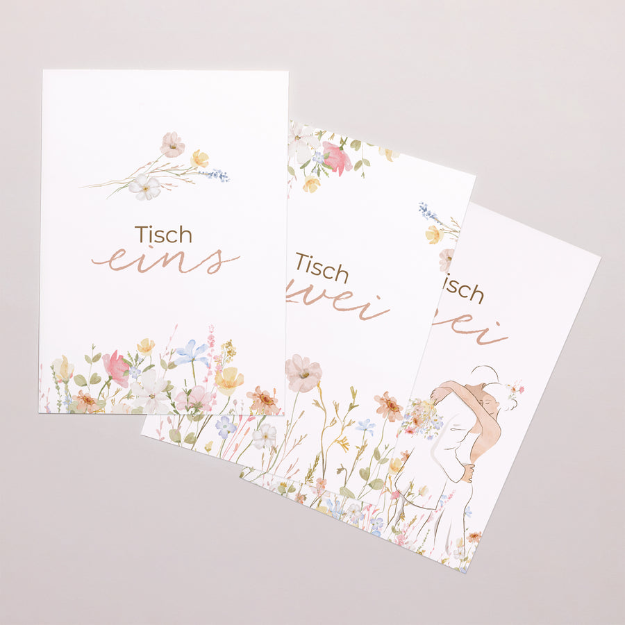 Tischnummern Hochzeit Rechteck Liebeselend foto