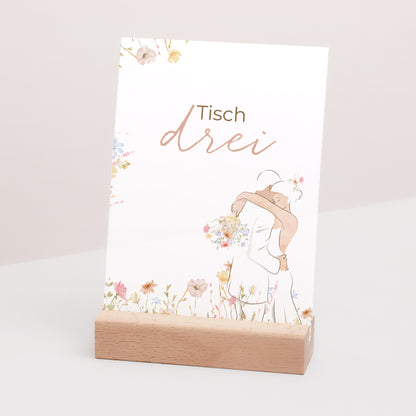 Tischnummern Hochzeit Rechteck Liebeselend foto N° 3