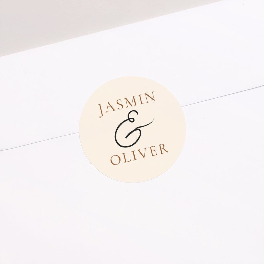 Sticker Hochzeit Rund Es ist die Liebe. foto