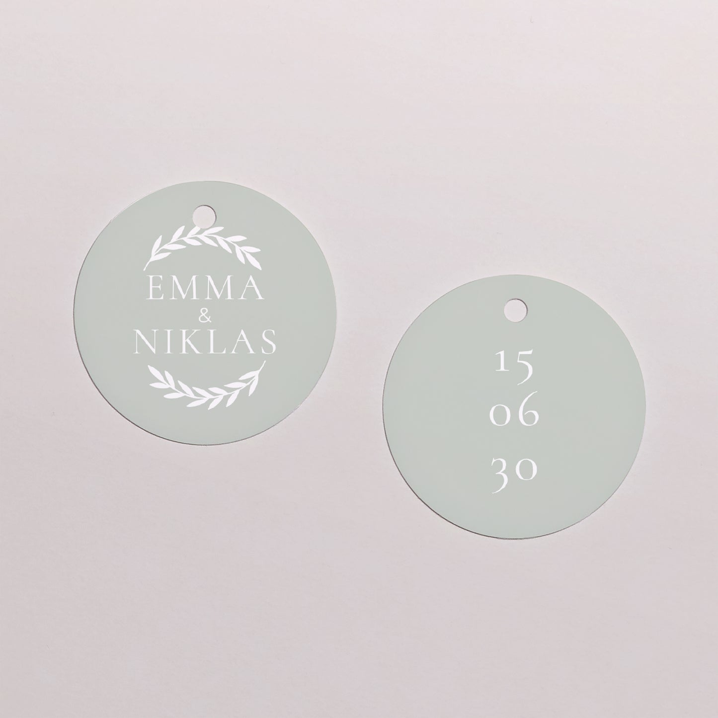 Geschenkbox Hochzeit Kugel mit runder Etikette Classico foto N° 3