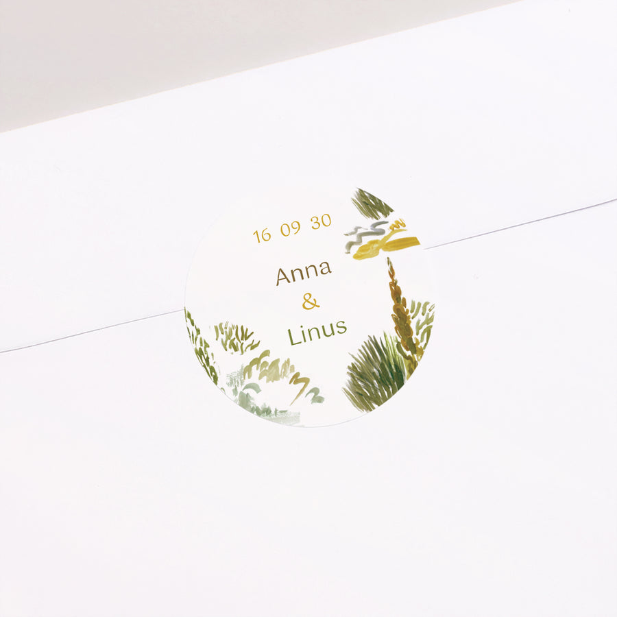 Sticker Hochzeit Rund Unterwegs foto