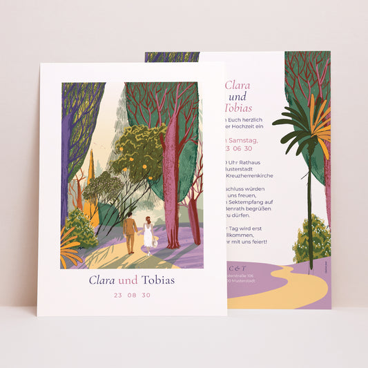 Hochzeitseinladung Porträt Flaneure foto