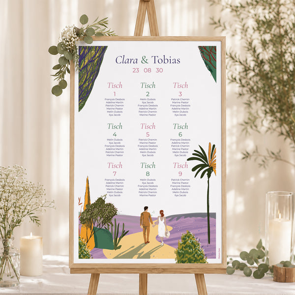 Poster Hochzeit Porträt 60 x 90 cm Flaneure foto