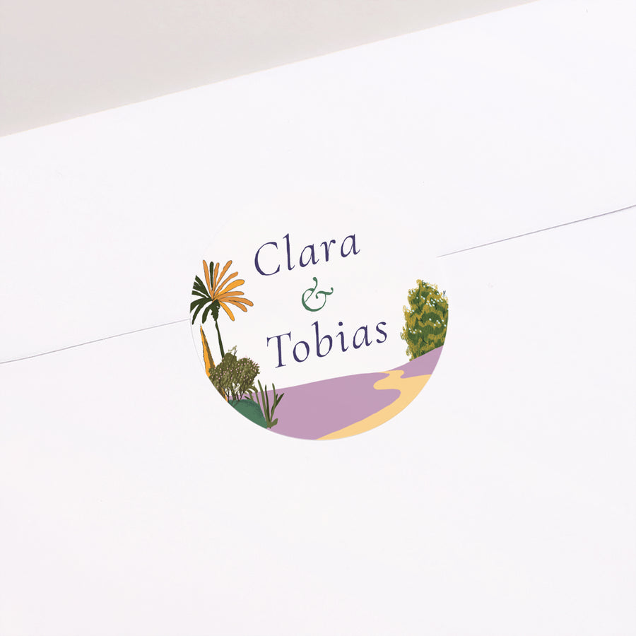 Sticker Hochzeit Rund Flaneure foto
