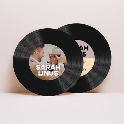 Hochzeitseinladung Schallplattenhülle Retro-Vinyl foto N° 4