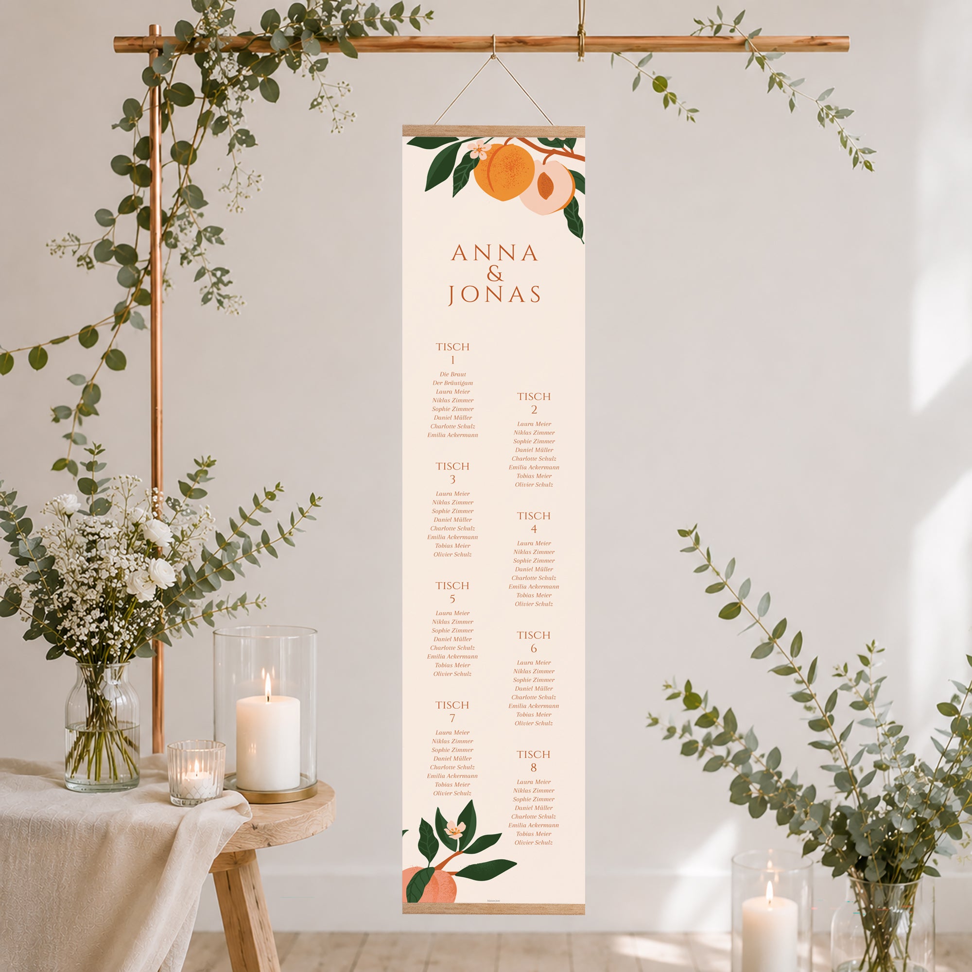 Sitzplan Hochzeit Papier Unter den Aprikosenbäumen foto N° 2