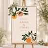 Begrüßungstafel Hochzeit Porträt 60 x 90 cm Unter den Aprikosenbäumen foto N° 1