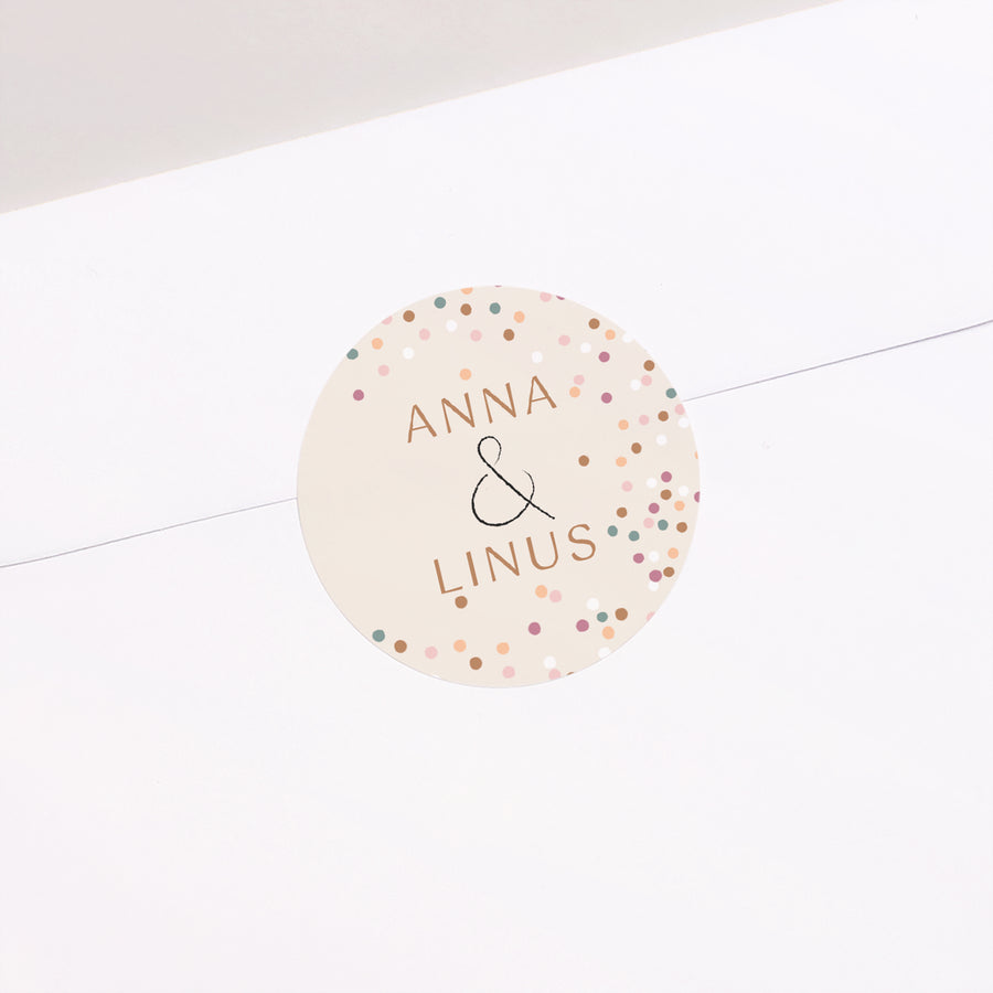 Sticker Hochzeit Rund Umarmt foto