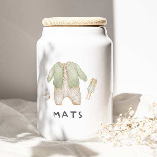 Keramiktopf Geburt 65 cl Meine neue Welt foto