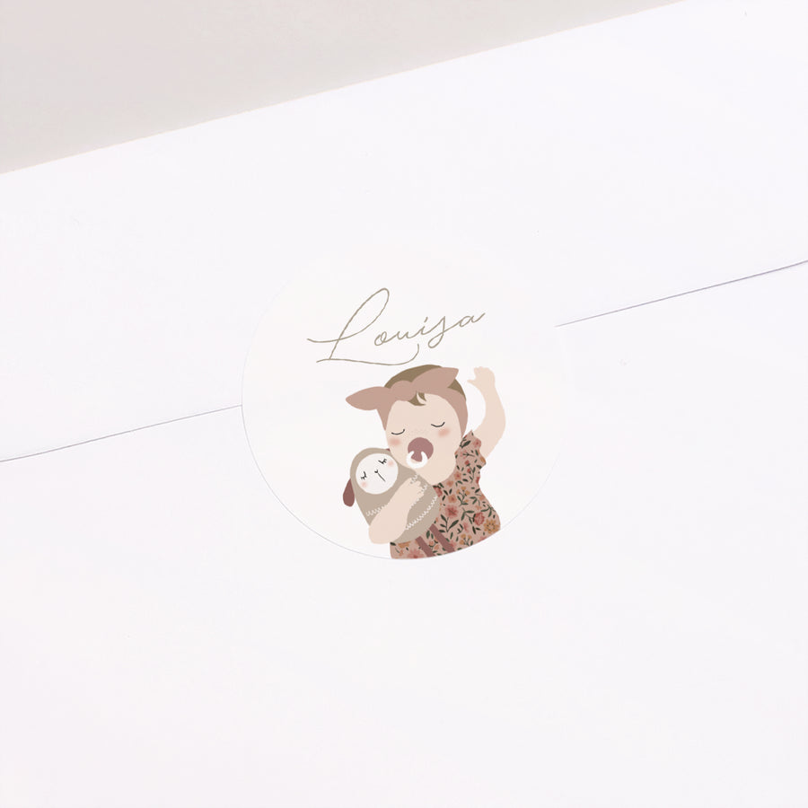 Sticker Geburt Rund Das schönste Baby - Mädchen foto