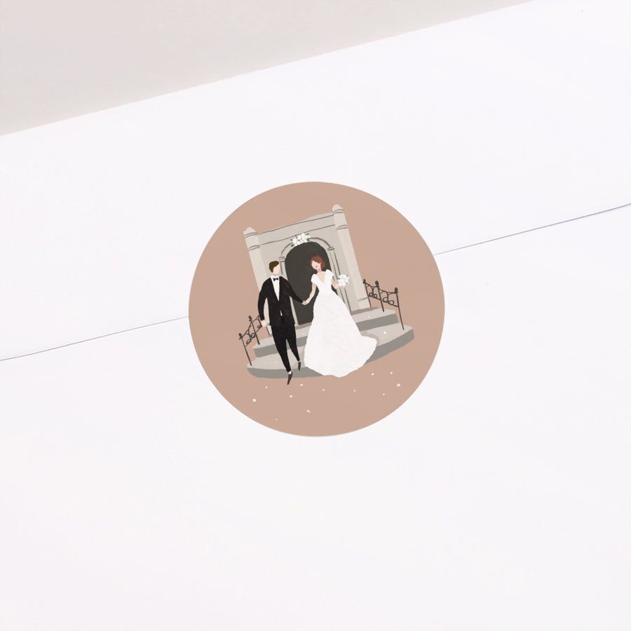Sticker Hochzeit Rund Sie haben ja gesagt. foto