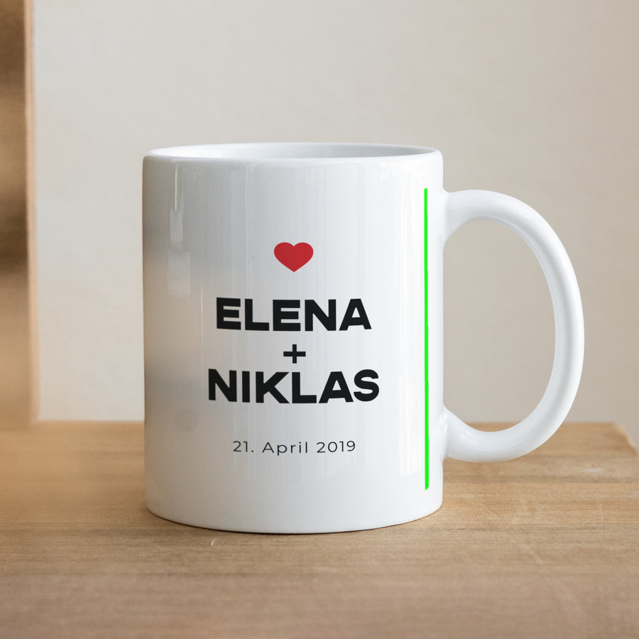 Tasse Objekte Weiß DU + ICH foto