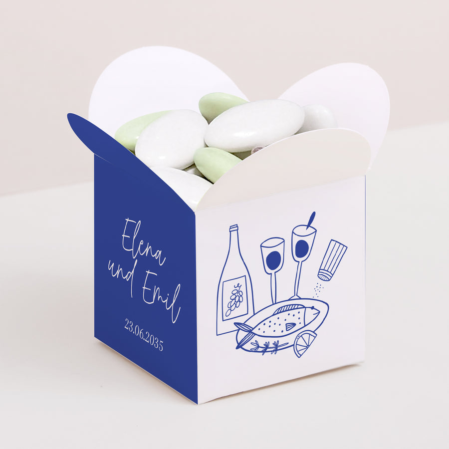 Geschenkbox Hochzeit Schmetterlingsöffnung Feinschmecker-Festlichkeiten foto