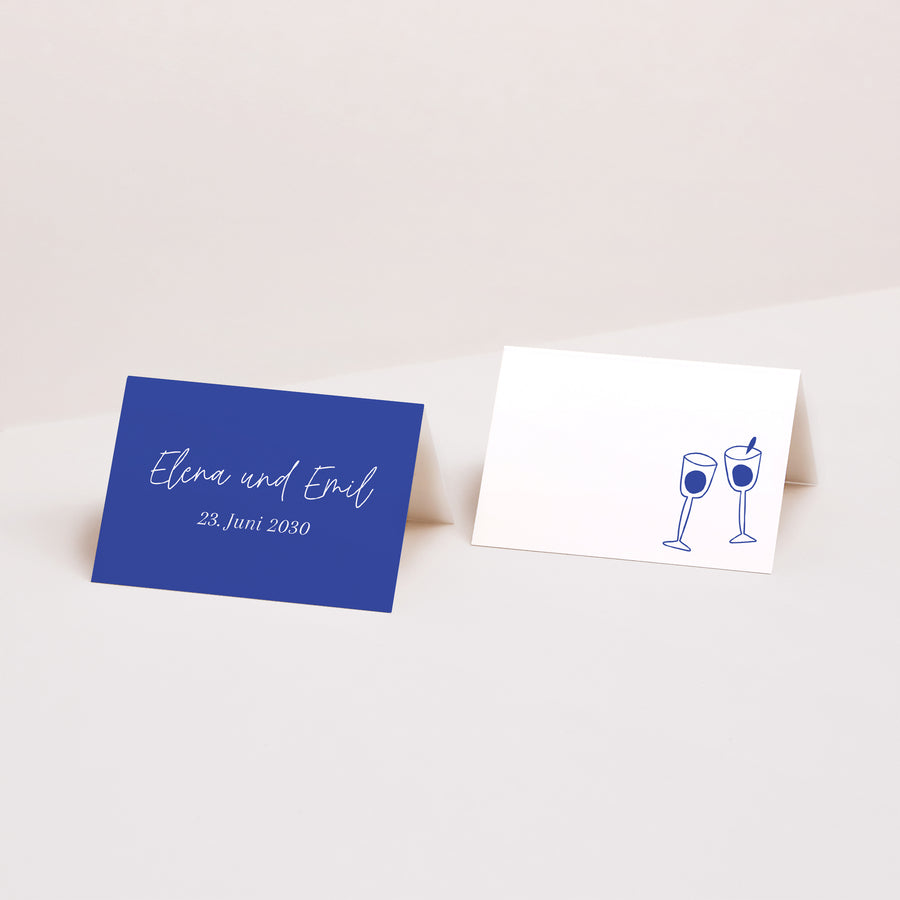 Tischkarten Hochzeit Quer Feinschmecker-Festlichkeiten foto