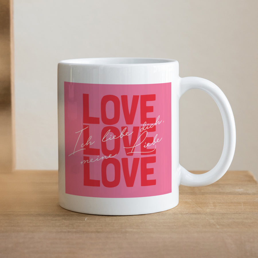 Tasse Objekte Weiß Love Love Love foto