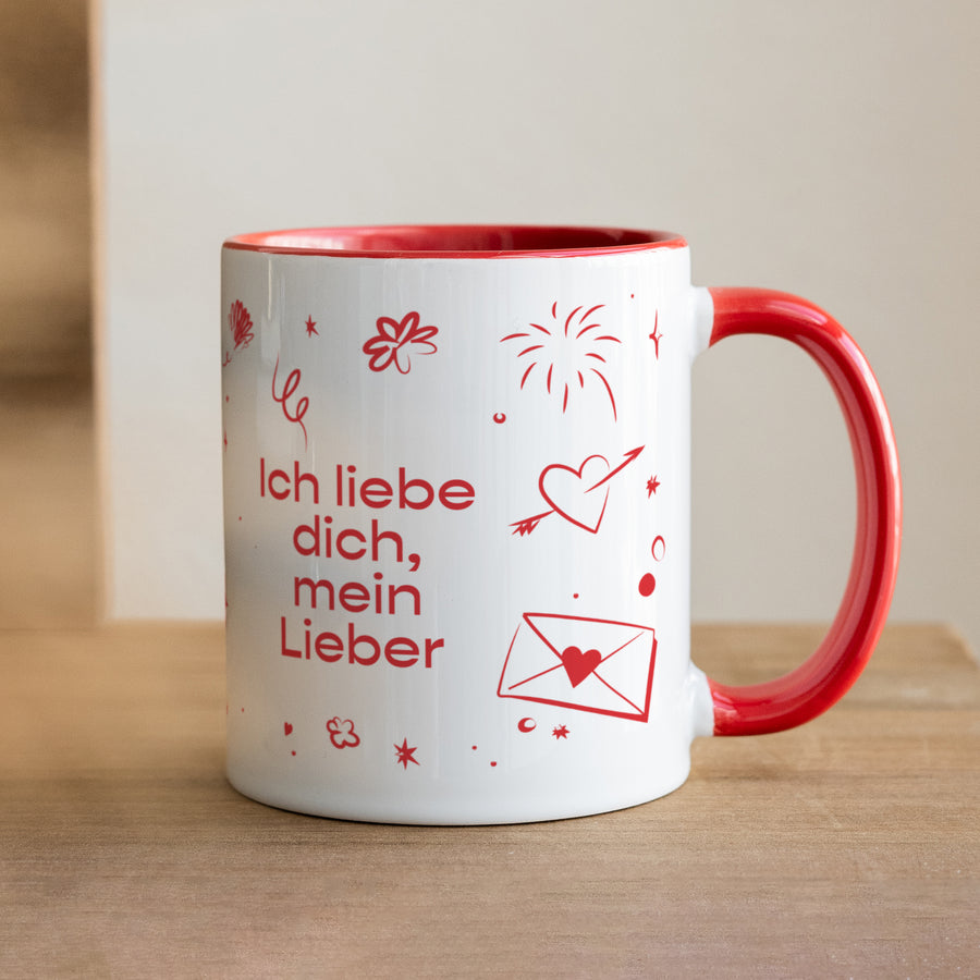 Tasse Objekte Rot Liebeszeichnungen foto