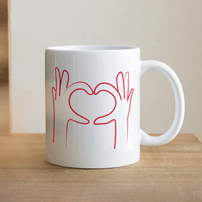Tasse Objekte Weiß Hände der Liebe foto N° 1