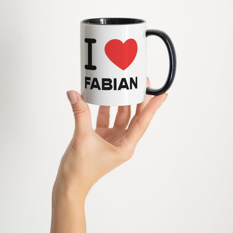 Tasse Objekte Schwarz Ich liebe...