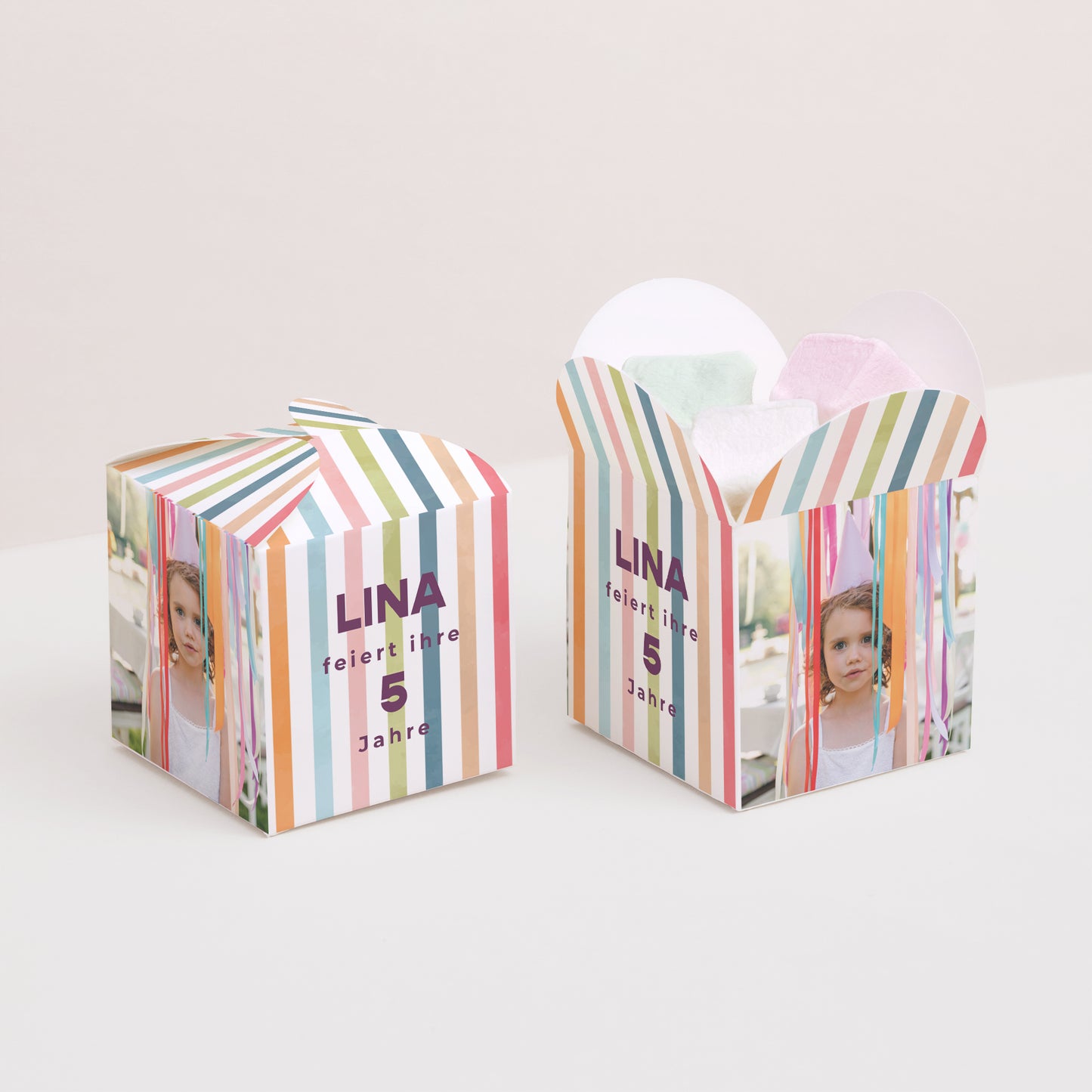 Geschenkbox Kindergeburtstag Schmetterlingsöffnung Rainbow of colour foto N° 2
