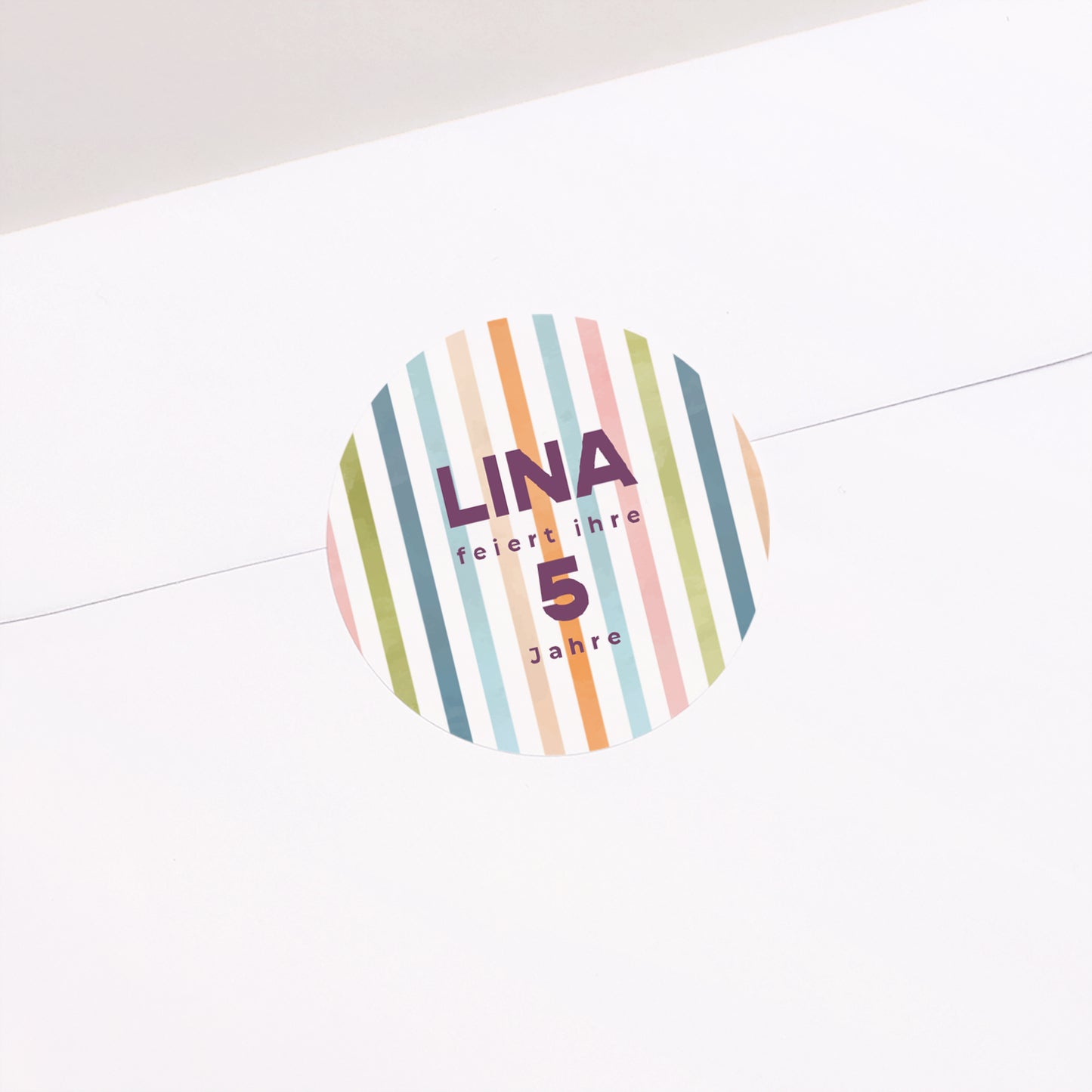 Sticker Kindergeburtstag Rund Rainbow of colour foto N° 1