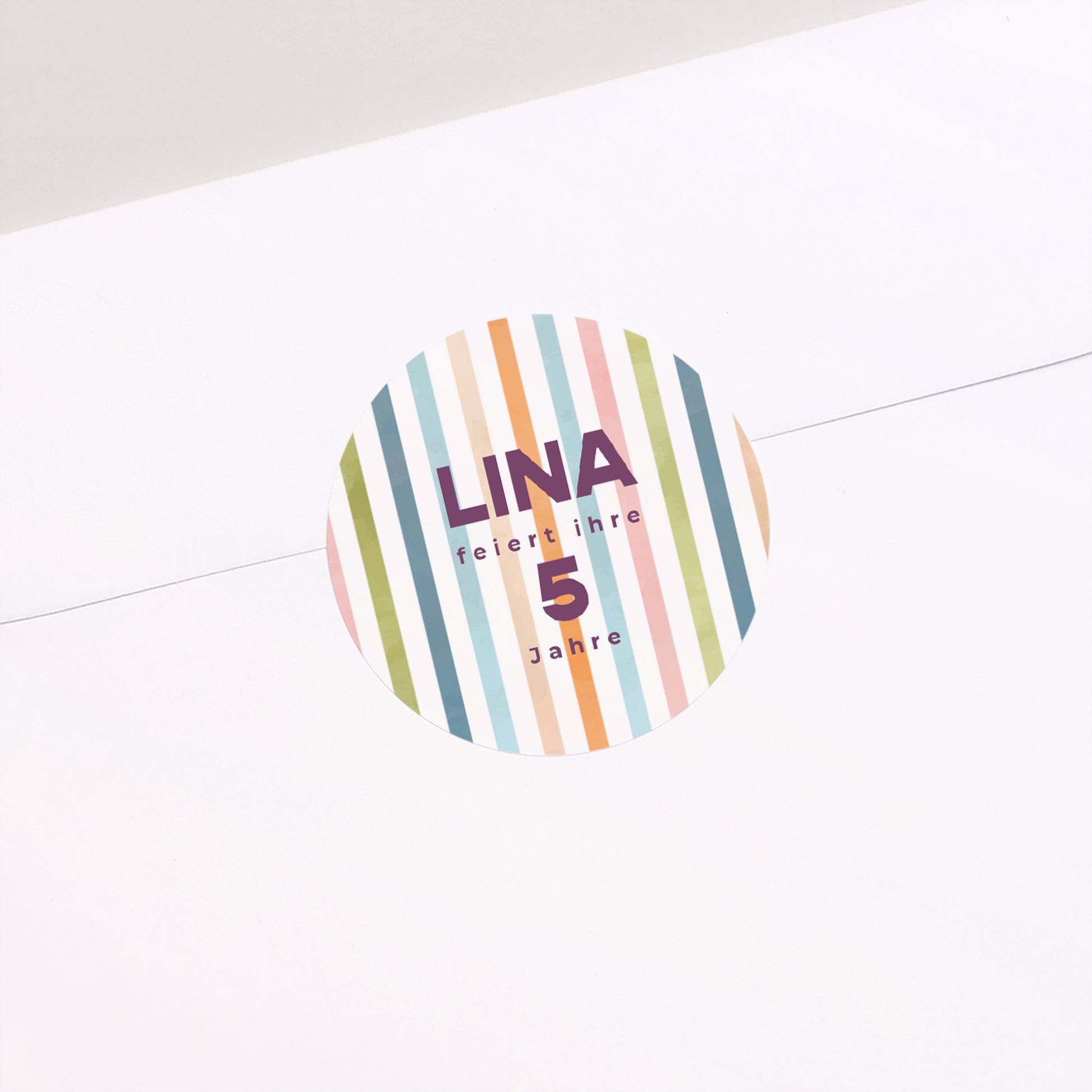 Sticker Kindergeburtstag Rund Rainbow of colour foto N° 1
