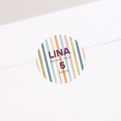Sticker Kindergeburtstag Rund Rainbow of colour foto N° 1
