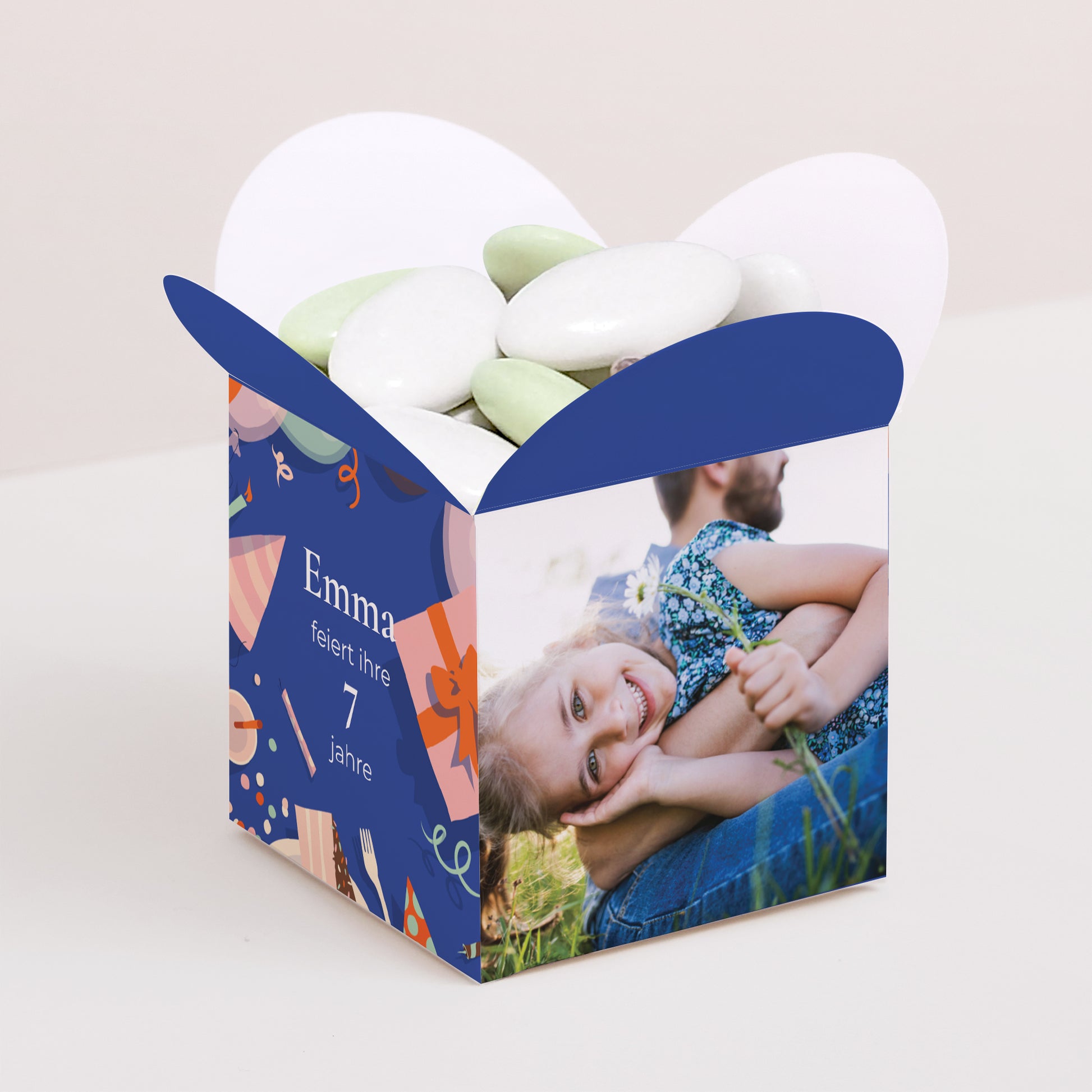 Geschenkbox Kindergeburtstag Schmetterlingsöffnung Willkommen zur Feier foto N° 1