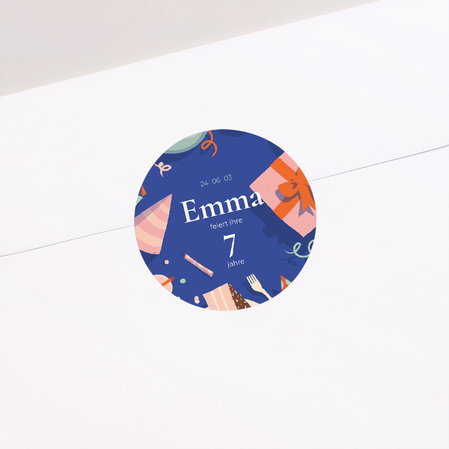 Sticker Kindergeburtstag Rund Willkommen zur Feier foto N° 1
