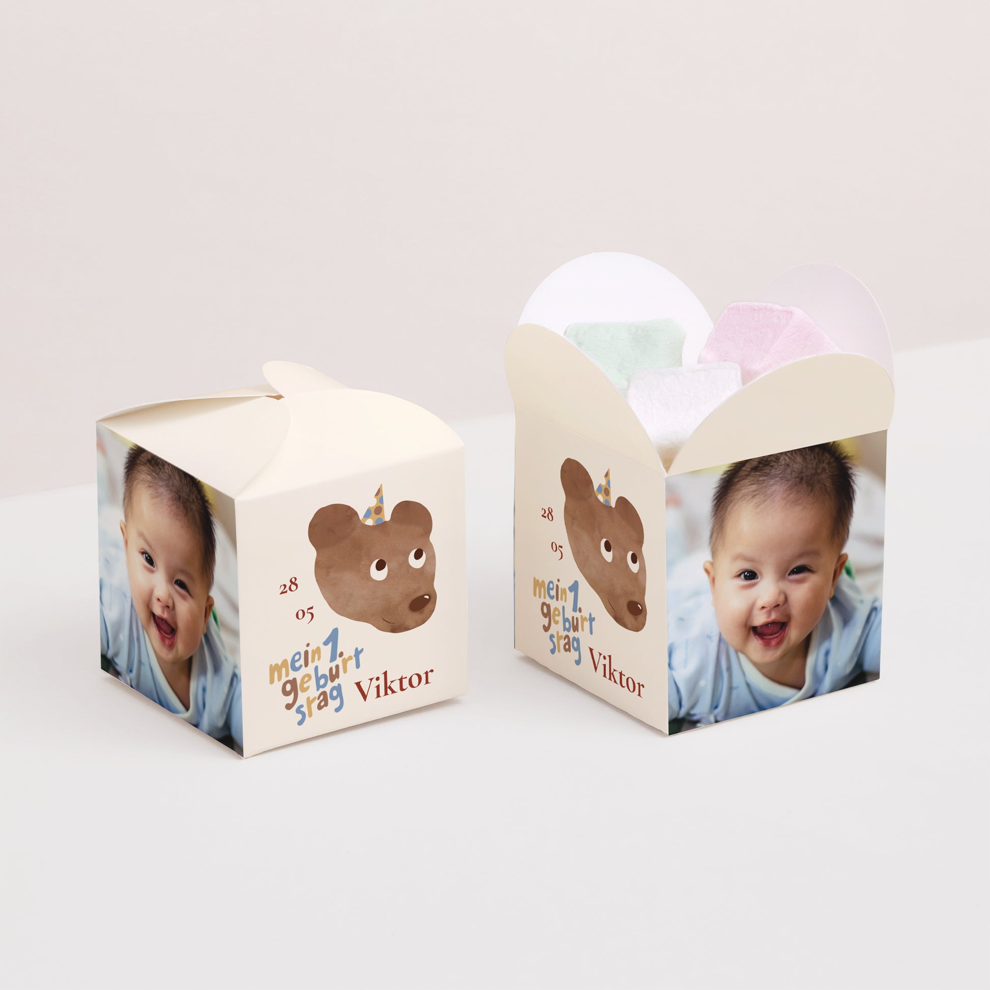 Mitgebsel-Box Kindergeburtstag Schmetterlingsöffnung Geburtstag Bär foto N° 2