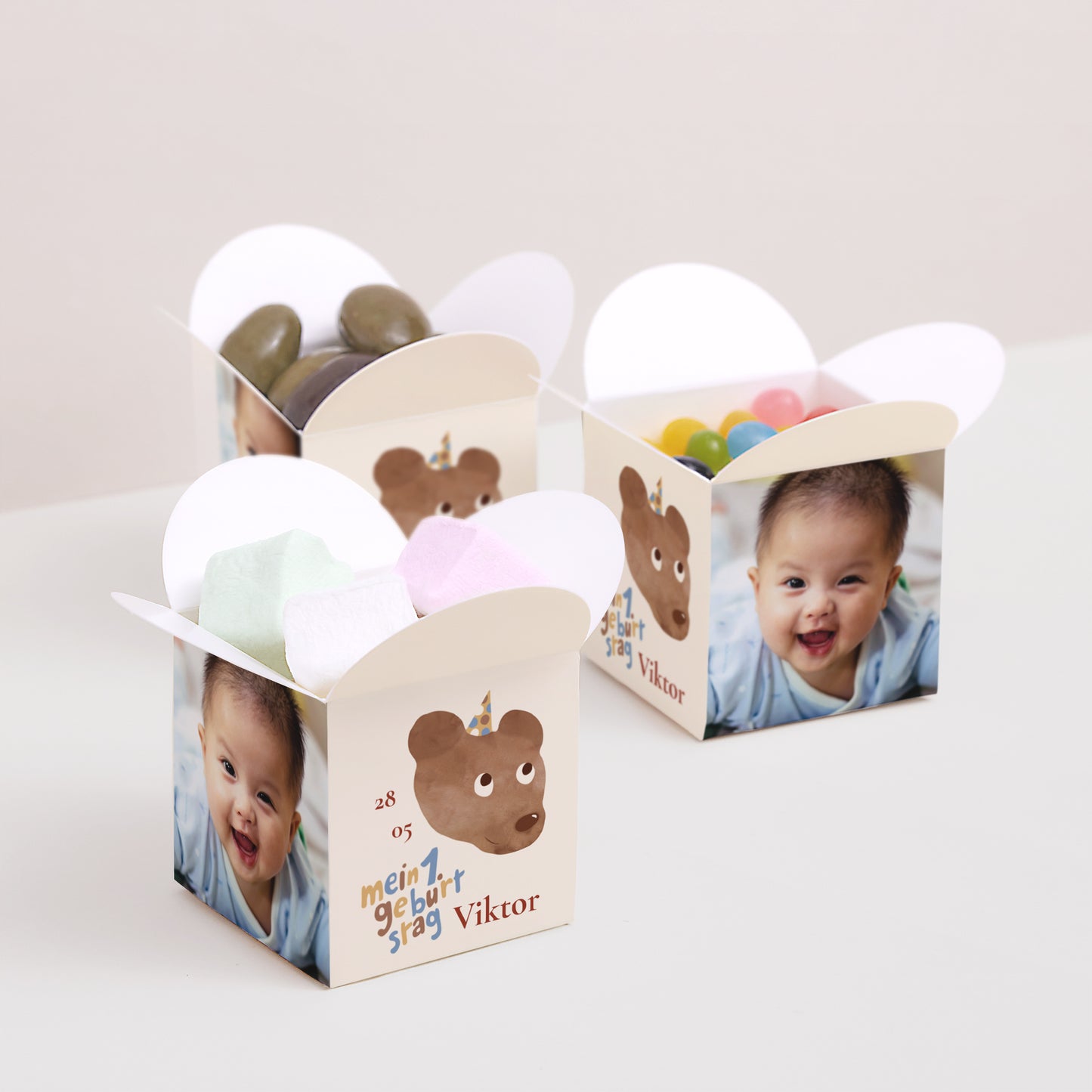 Mitgebsel-Box Kindergeburtstag Schmetterlingsöffnung Geburtstag Bär foto N° 3
