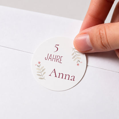 Sticker Kindergeburtstag Rund Schöne Einhorn foto N° 1