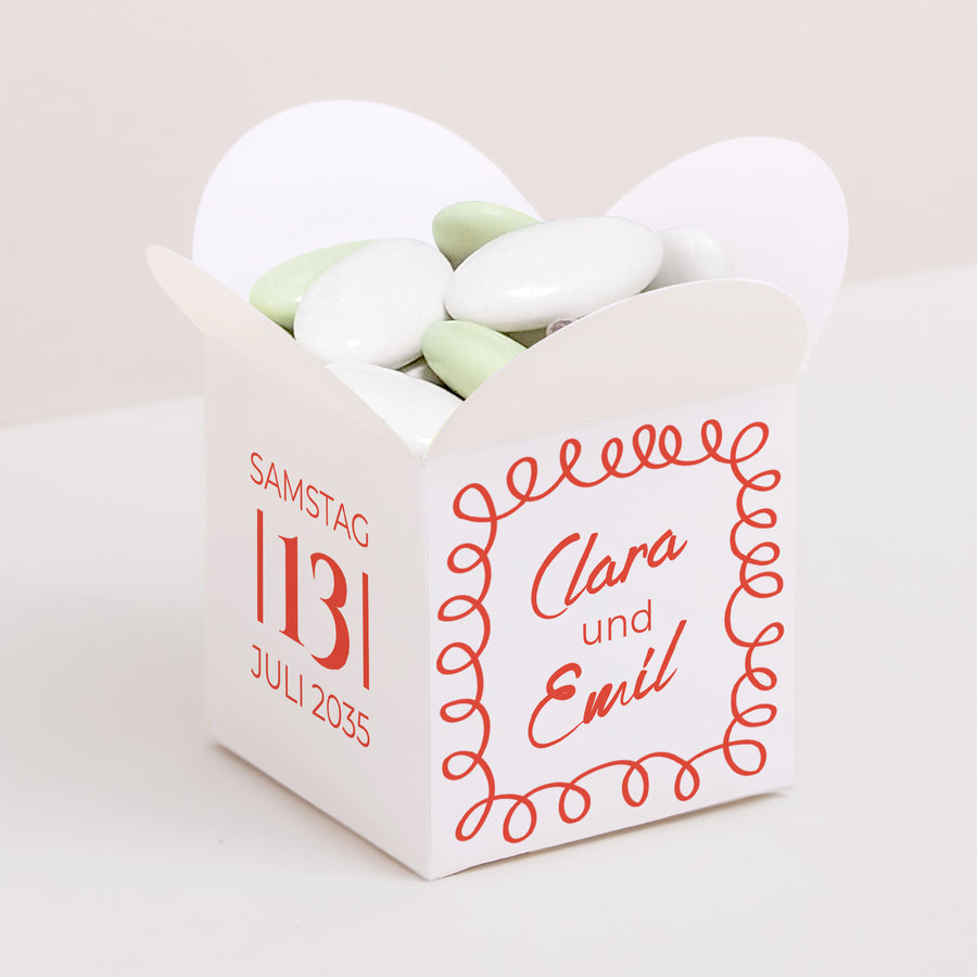 Geschenkbox Hochzeit Schmetterlingsöffnung La Dolce Vita foto