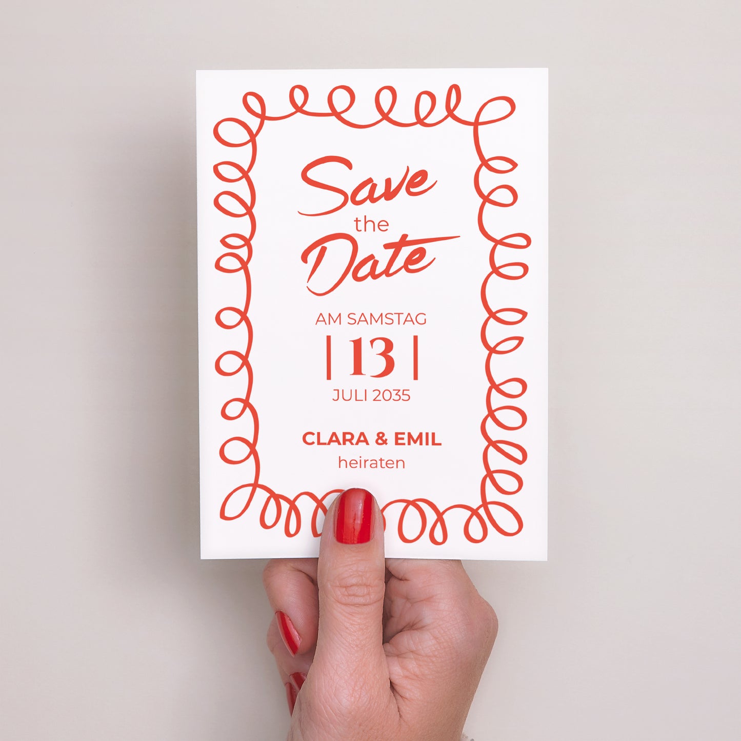 Save the date Karte Hochzeit Porträt La Dolce Vita foto N° 2