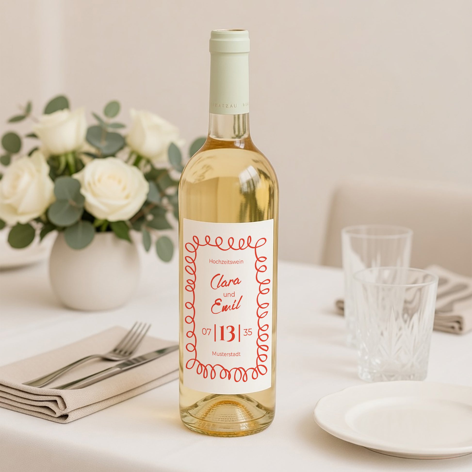 Flaschenetikett Hochzeit Porträt La Dolce Vita foto N° 2