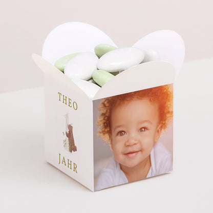 Mitgebsel-Box Kindergeburtstag Schmetterlingsöffnung 1 Jahr genau foto N° 1