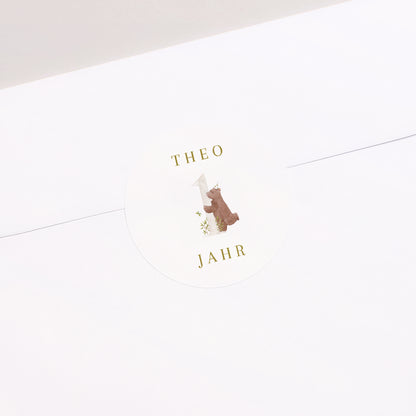 Sticker Kindergeburtstag Rund 1 Jahr genau foto N° 1