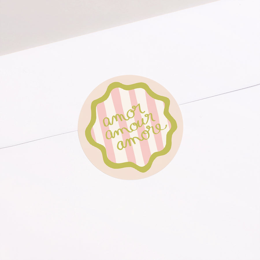 Sticker Hochzeit Rund Lisette foto
