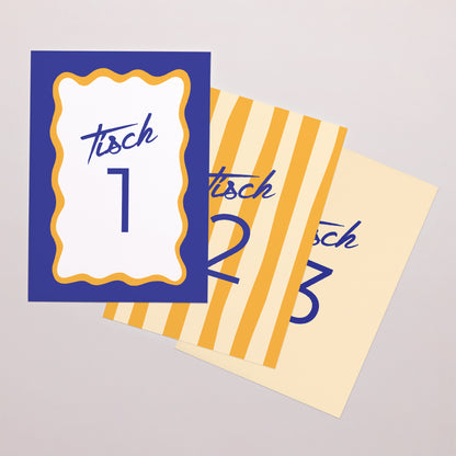 Tischnummern Hochzeit Rechteck Wie ein Sommergefühl foto N° 1