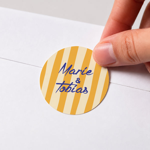 Sticker Hochzeit Rund Wie ein Sommergefühl foto