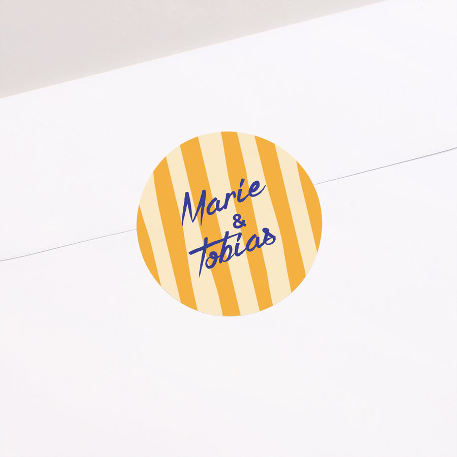 Sticker Hochzeit Rund Wie ein Sommergefühl foto